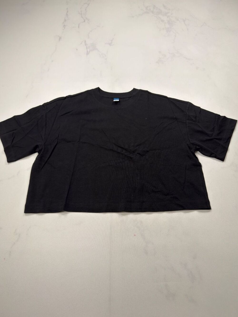 Old Navy Vintage Tee Black Boxy 90s Streetwear - Womens M